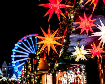 Weihnacht Fest Markt Erfurt Deko Stern
