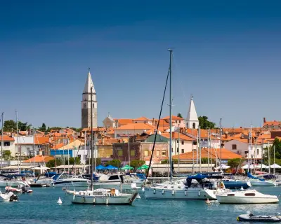Bay and marina of Izola, Adriatic Slovenia, Europe,